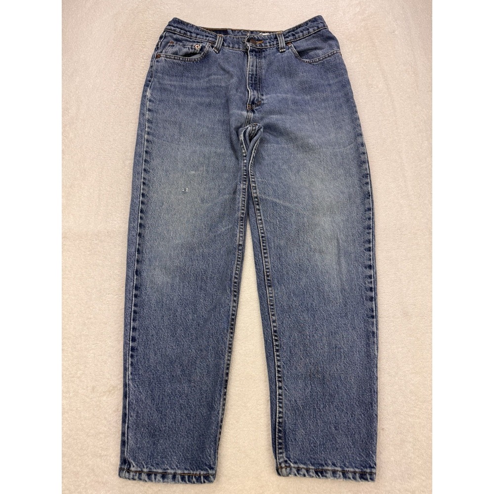 Levis 521 VTG Jeans‎ Women 14 Petite S Blue Tapered Leg Distressed Denim 96' USA